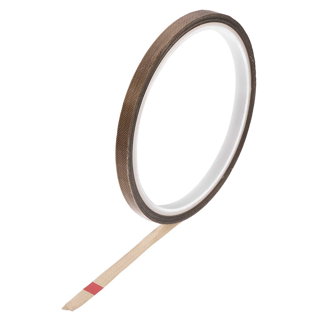 uxcell 6mm PTFE Coated Fabric Tape Brown High Temperature Tape for Vacuum,Hand and Impulse Sealers Adhesive Tape 10m/32.8ft