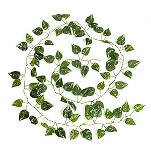 2M Verde Guirnalda Hiedra Artificial Hoja Follaje Falsa Plástico Seda