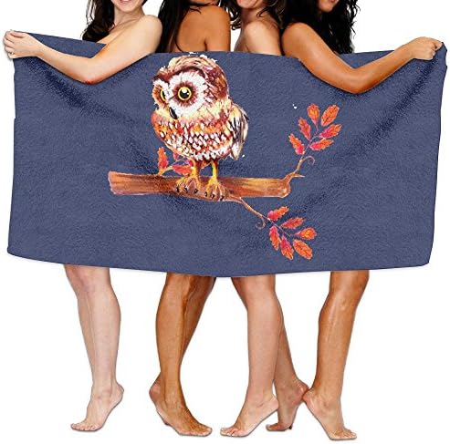 KAYERDELLE Unisex Beautiful Owl And Flowers Beach Towels Washcloths Bath Towels For Teen Girls Adults Travel Towel Pool And Gym Use 31x51 Inches