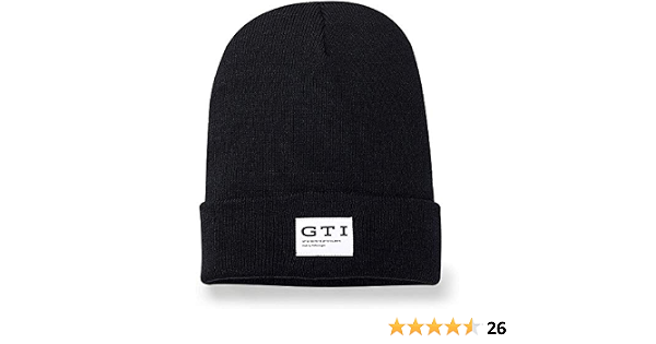 Knitted Beanie Hat GTI Black 