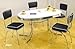 50's Retro Table Set Chrome Oval Table With 4 Chairs