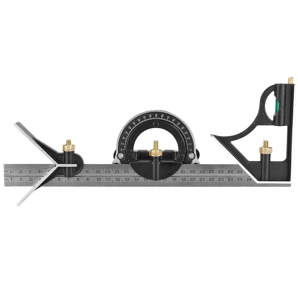 0-180° Angle Ruler Combination Tri Square Protractor, square