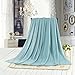Shilucheng Luxury Fleece Blanket Super Soft and Warm Fuzzy Plush Lightweight King Couch Bed Blankets - Turquoise