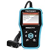 Code Reader TOPDON PLUS Diagnostic Scan Tool Full OBDII Functions in Graphical Display DTC Lookup Turn off  MIL plus Prints Data + Free Upgrade