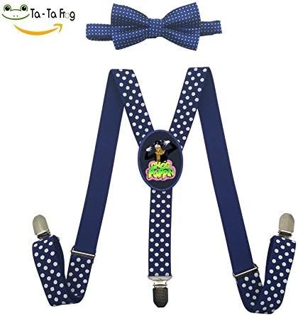 Grrry Children She's Poppin Adjustable Y-Back Suspender+Bow Tie blue
