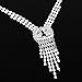 Sunshinesmile Bride Vintage Tassel Rhinestone Necklace + Earrings + Bracelet + Ring Bridal Jewelry