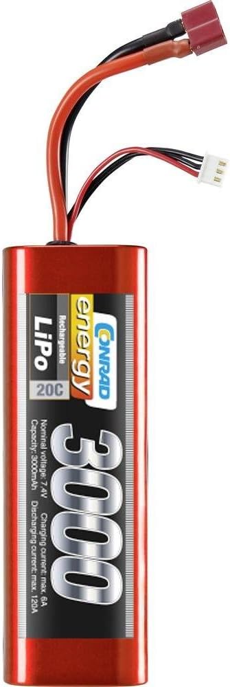 Conrad – Battery 7.4 V 3000 mAh 20 °C LiPo Eco Line