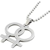 Sisadodo Lesbian Necklace for Women Girls Gay Pride Accessories Lesbian Gifts for Girlfriend Wife Friend for Wedding Birthday Christmas Gifts