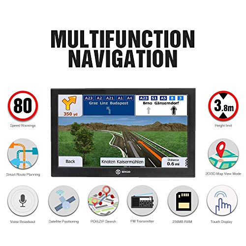 SIXGO GPS Navigation for Car 9 Inch HD Touch Screen Truck GPS