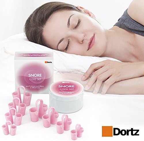 Dortz Anti Snoring Devices - Snoring Solution - Snore Stopper Set - Anti Snoring Solutions - Anti Snoring Solutions - 8 Anti Snoring Nose Vents - (Pink)