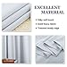PONY DANCE Outdoor Curtain for Patio - Sticky Tab Top Light Blocking Curtains Drapes UV Protection Waterproof Garden Shade, 52 Wide by 108-inch Long, Greyish White, 1 Piece
