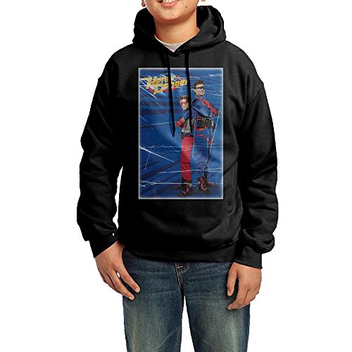 AW45H-1 Kids Henry Danger Hoodie Hooded Sweatshirt (Black,L)