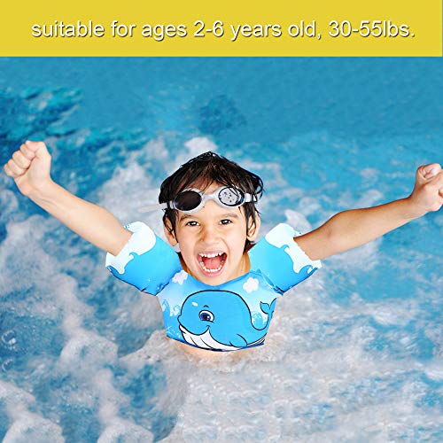 UMARDOO Kids Life Jacket for Swimming Pool Child Swim Sleeves Vest for Kids from 30 lbs to 50lbs. (Pink) - Thumbnail 4