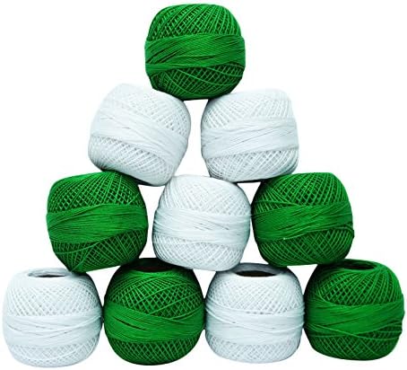 10 Pcs Embroidery Tatting Skein Crochet Mercer Cotton Thread Yarn Craft Knitting