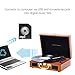 JOPOSTAR Record Player Turntable 3-Speed Belt-Drive Vinyl Record Player with Stereo Speakers Headphone Jack Aux Input RCA Line Out, Vintage Style Turntable (Brown)thumb 4