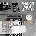 DANDELION Travel Adapter Outlet Adapter Traveler Accessory Universal Wall Charger 2 USB Ports (UK, USA, AU, Europe, Asia) International Power Plug Adaptor for Multiple Socket Type C, A, I, G (Gold)