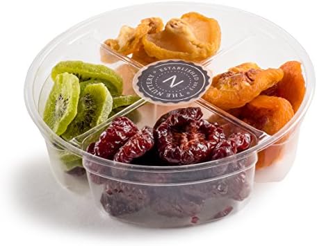 The Nuttery Holiday Gourmet Healthy Dried Fruit 4 Sectional Gift Tray