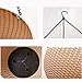 THUSIBER Hanging Basket Plastic Flower Pot Round Resin Garden Hanging Planter for Indoor Outdoor Plants 2 Pack Brown