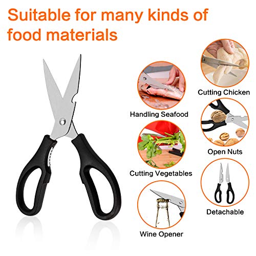 Knife Set, Kitchen Knife Set with Block, AILUKI 19 Pieces Stainless Steel Knife Set, Ergonomic Handle for Chef Knife Set with Gift Box, Ultra Sharp, Best Choice for Cooking
