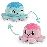 TeeTurtle - The Original Reversible Octopus Plushie - Ice Cream - Cute Sensory Fidget Stuffed Animals That Show Your Mood