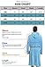 Ross Michaels Mens Robe Hooded Wrap Style - Mid Length Plush Fleece Bathrobe (Gray, 3X-Large)