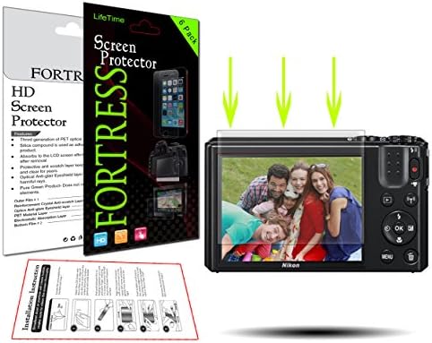 (6 Pack) Nikon Coolpix S7000 Digital Camera HD High Definition Crystal Clear LCD Screen Protector Kit Exact Fit, No Cutting Needed. LifeTime Replacement Warranty (Fortress Brand)