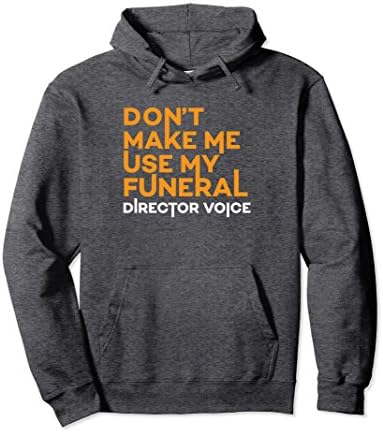 Unisex Funeral Director Voice Hoodie Gifts Large Dark Heather