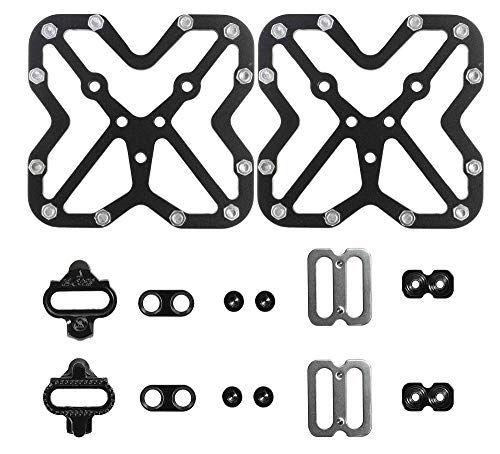 CyclingDeal Shimano Compatible SPD Bicycle Cleats with Clipless Pedal Platform Adaptors