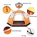 Sowin Family Camping Tent 3-4 Person Automatic Instant Pop up Lightweight Backpacking Dome Tent with Removable Waterproof Rain Fly Trap for Outdoor Picnic Beach Hiking Fishing with Carry Bag