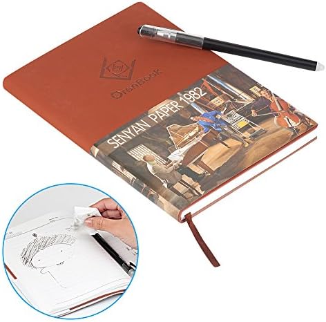 BAKTOONS Reusable Notebooks, Waterproof Evernote Smart Notebook with Pilot FriXion Pen Brown (Reusable Notebook, Brown)