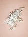 AW BRIDAL Wedding Hair Clip Flower Crystal Hair Veil Comb Bridal Hair Accessories for Women (Sliver)