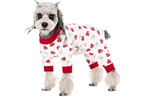 AITOLI Dog Surgery Recovery Suit, Dog Onesie for Surgery Female Male Dogs, Dogs Pajamas Long Sleeve, Small Dogs Onesie, Abdominal Wound Bandages Surgical Suit, Cat Recovery Suit for Shedding Skin Disease