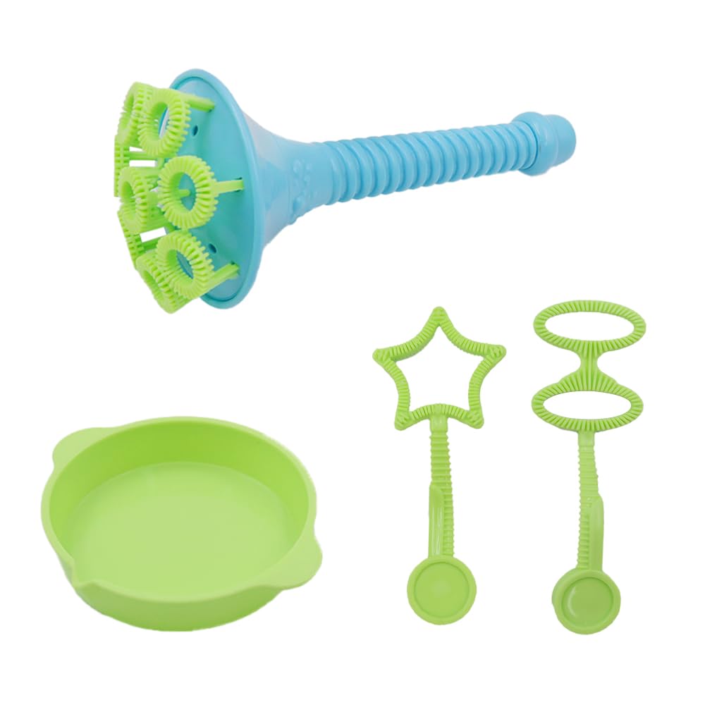 ANCLLO Adult Bubble Blower, Trumpet Shaped Bubble Maker Round Tray Bubble Maker, Reusable Bubble Maker, For Parties, Outdoors, Surprises