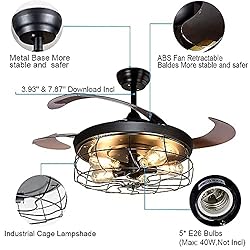 DLLT Ceiling Fan with Lights-42 Industrial Ceiling
