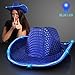 FlashingBlinkyLights Blue Sequin Light Up LED Cowboy Hat
