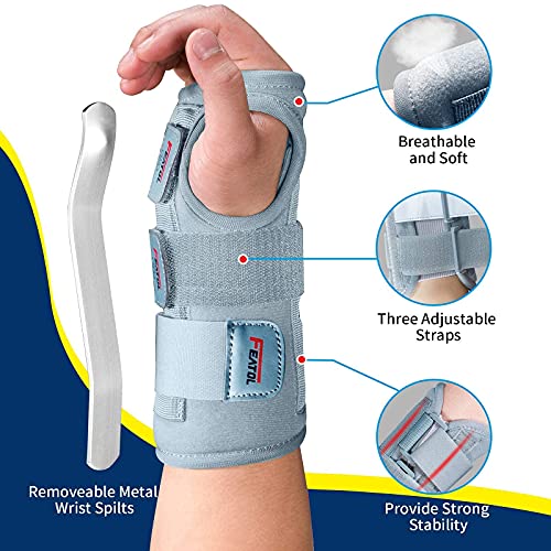 Wrist Brace for Carpal Tunnel for Women Men, Adjustable Night Sleep Support Brace with Splints Right Hand, Small/Medium