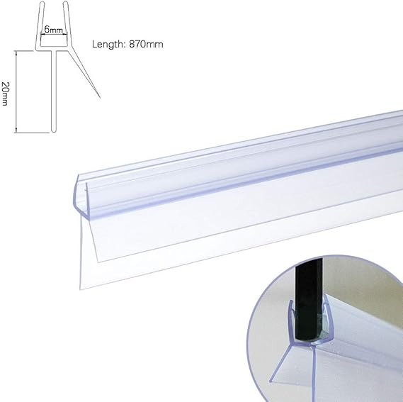 Striscia Di Tenuta Illuminer La Maison Schermo Protettivo Doccia Porta Guarnizione Striscia Per Vetro Di Spessore 4 6 Mm Guarnizione 4 26 Mm 20 Mm Amazon It Fai Da Te