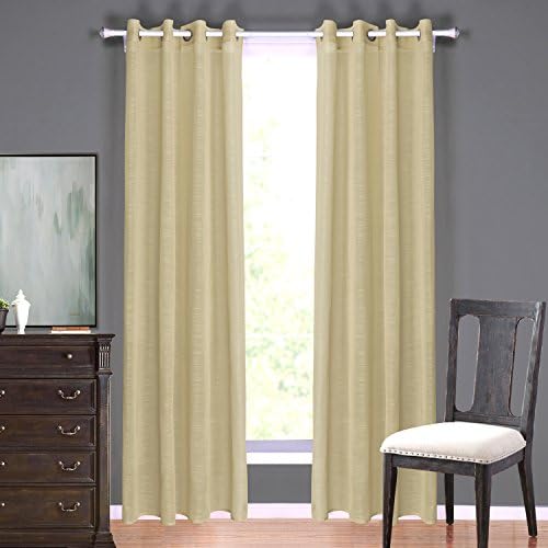 Cloudy Arch Solid Window Sheer Curtain With Grommet For Bedroom/Living Room,One Panel,54x84,Yellow