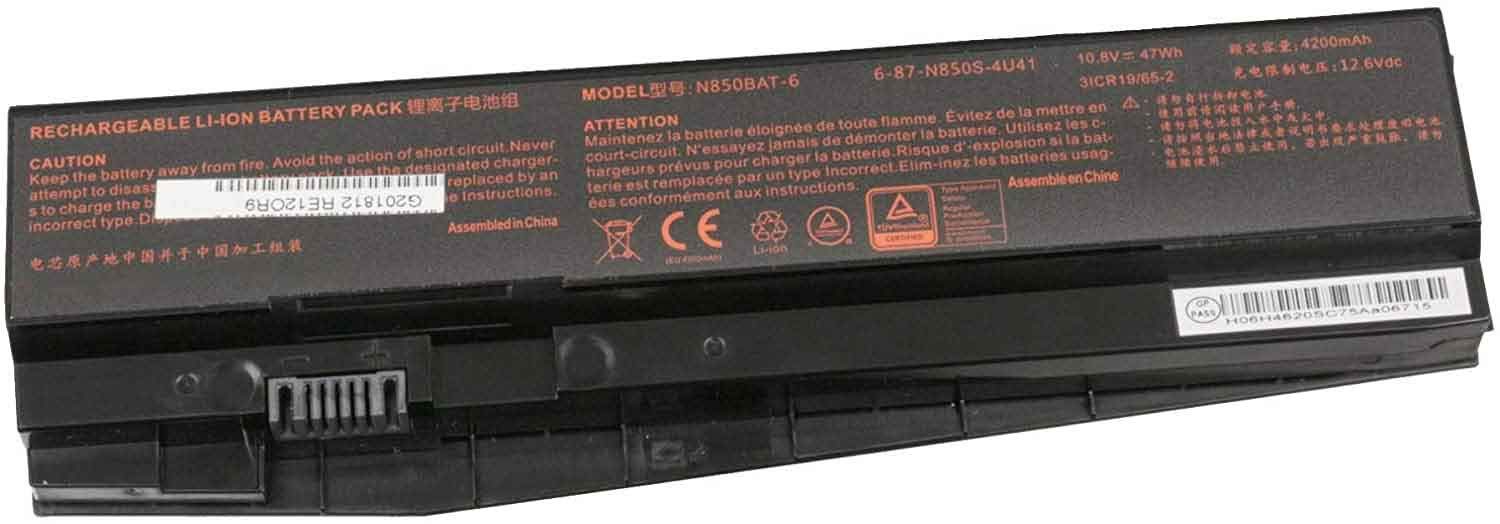 N850BAT-6 6-87-N850S-6E71 6-87-N850S-4U41 911ME 911SE 911SE-E5TA SM-BTR2 Laptop Battery Replacement for Clevo Z6-KP5GT Z7M-KP7G1 T58-T1 T6TI N870HJ Series(10.8V 47Wh)