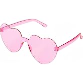 GCQJOQ Heart Sunglasses for Women, Pink Heart Glasses for Party Favor