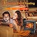 Air Choice Portable Electric Fireplace Stove Space Heater, Advanced Heating System Instant Warm, Adjustable Realistic 3D Flame &Quiet Fan, Overheat Tip-Over Protection, Easy Moving Indoor Outdoor Use