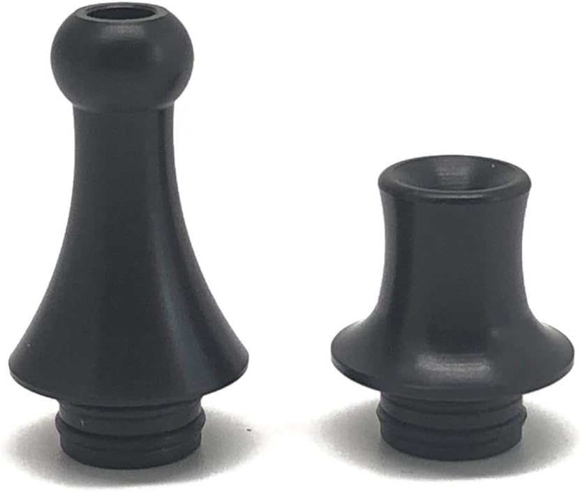 Sunday 7 New 510 Long type plus short type combination 2pcs MTL Drip Test Tip Stainless Steel POM Acrylic nautilus 2s Accessories Gift 60ml PET Gorilla empty bottles (Black)