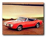 Wall Decor 1967 Red Pontiac Firebird Convertible Vintage Car Art Print Poster (16x20)