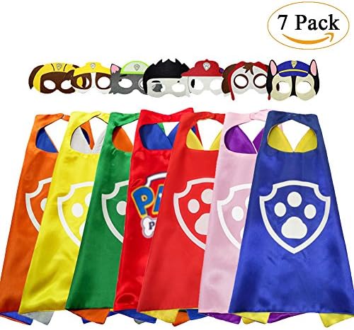 Superhero Costumes for Kids Cape and Mask Set of 7