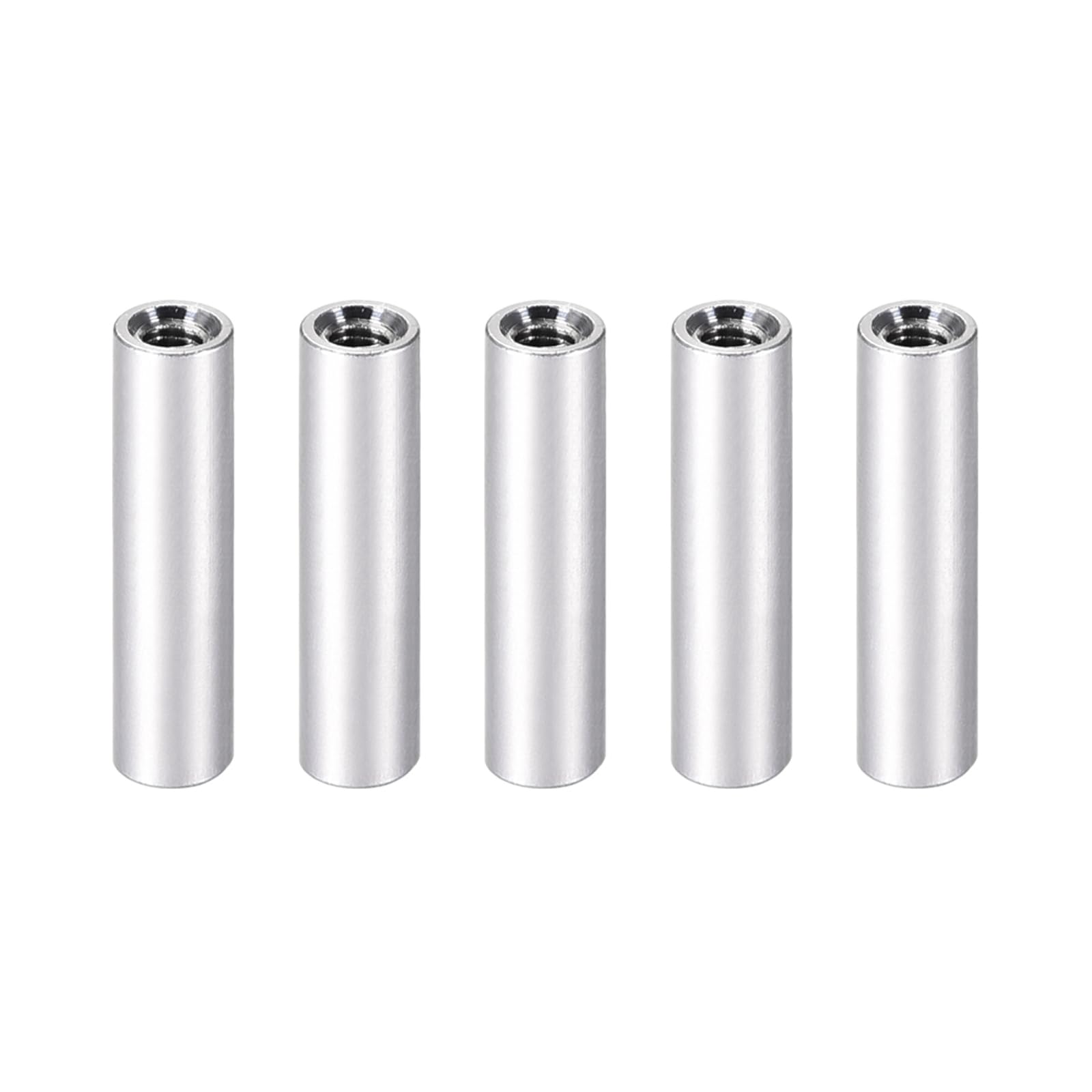 YOKIVE 5 Pcs Standoff Spacer, Aluminum Round Straight Spacer | Prevent Joint Deformation, Great for Robot, Drone (Silver, M3, 30mm)