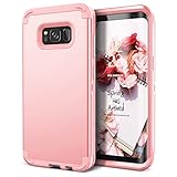 Galaxy S8 Plus Case, WeLoveCase Heavy Duty Drop Protection Armor Defender Case Soft Shockproof Silicone Bumper + High Impact Hard PC 3 in 1 Hybrid Protective Cover for Samsung Galaxy S8 Plus Rose Gold