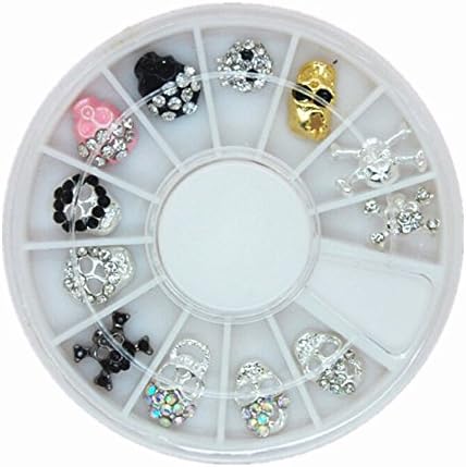Cool Bone Skull Halloween Christmas Nail Art Metal Decorations Fashion Nail