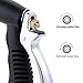 Ohuhu Garden Hose Spray Nozzle, Water Nozzle W/ 9 Adjustable Patterns, Durable Steel Chrome Design