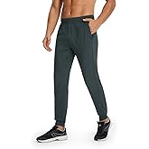 M MAELREG Mens Joggers Sweatpants with Zipper Pockets Lightweight Stretch Workout Athletic Track Pants for Men Dark Grey