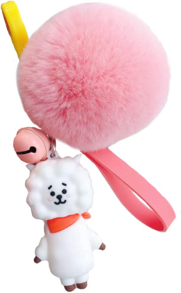 Frecoccialo Kpop Bangtan Boys Cartoon Plush Keychain BTS Cute Cartoon Keychain Key Ring Wallet Purse Bag Streamers Bag Hanging Pendant